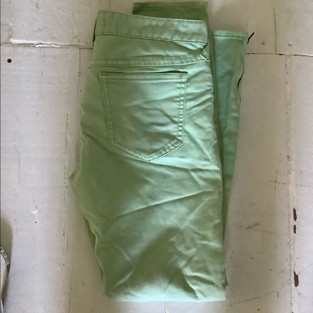 Free people skinny pastel green jeans y2k